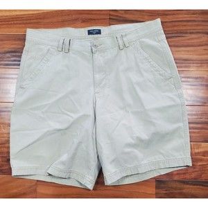 Dockers Mens Carpenter Shorts Sz 38  Cotton Flat Front Relaxed Khaki 9.5" Inseam